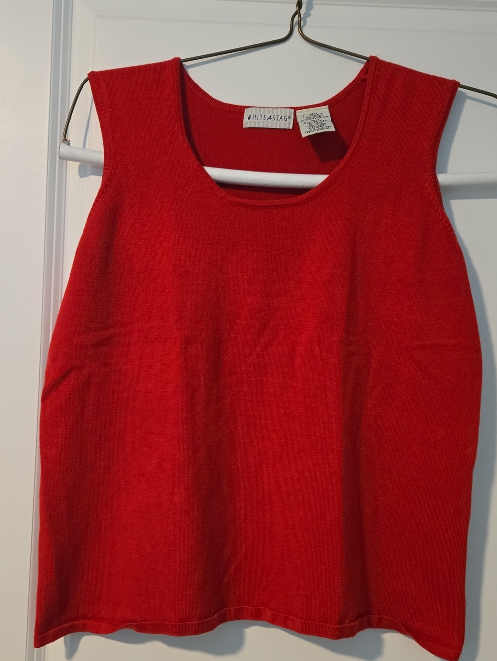 White Stag Red Scoop Neck Top